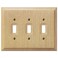 Amerelle Baker Triple Toggle Unfinished Wood Wallplate