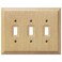 Amerelle Baker Triple Toggle Unfinished Wood Wallplate