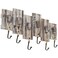 MyGift Rustic Wall Mounted HatCoat Rack, Rope Hooks, 6 Hook Storage