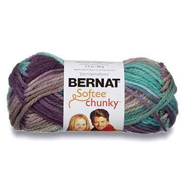 Bernat Softee Chunky Ombre Yarn, 2.8 oz, Shadow, 1 Ball
