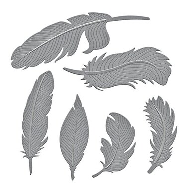 Spellbinders S4-428 Shapeabilities Feathers Etched/Wafer Thin Dies