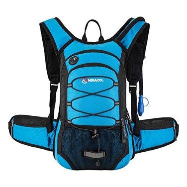 MIRACOL Hydration Pack Hiking Water Backpack - Miracol Insulated Water Bag with 2L Bladder Blue