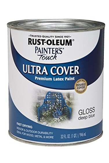 Rust-Oleum Painter's Touch Latex Brush-On Paint, Gloss Deep Blue