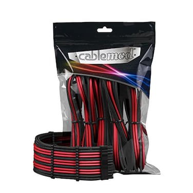 CableMod Pro ModMesh Sleeved Cable Extension Kit ,BlackRed