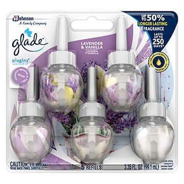 Glade PlugIns Air Freshener Refills, LavenderVanilla, 5 Count