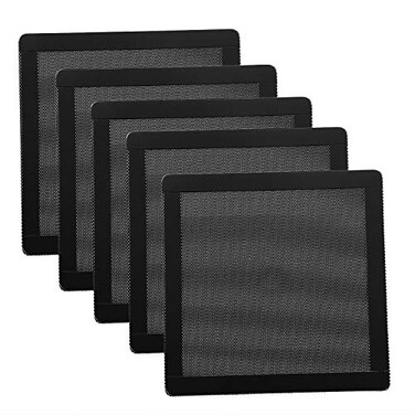 PANO-MOUNTS 120mm Magnetic Frame PVC PC Computer Fan Dust Mesh Cover Grills Black 5Pack