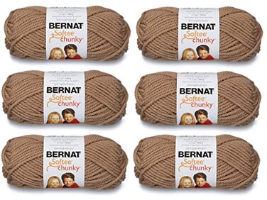 Bernat Softee Chunky Yarn ,6-PackSoft Taupe 161128-28011