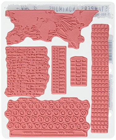 Stampers Anonymous Tim Holtz Cling Stamps 7"X8.5", Documented