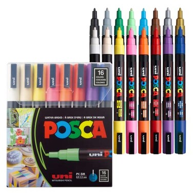 Posca Acrylic Paint Marker Set, Fine
