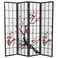 Red Lantern 6 ft. Tall Flower Blossom Divider - Black - 4 Panels