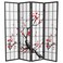 Red Lantern 6 ft. Tall Flower Blossom Divider - Black - 4 Panels