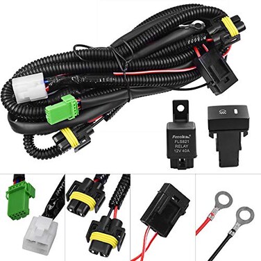 YUNPICAR H11 881 H8 Fog Light Wiring Harness Socket Connector Kit