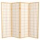 Red Lantern 5 ft. Tall Window Pane Shoji Screen - Natural - 4 Panels