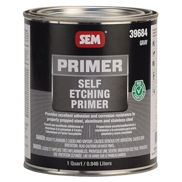 SEM 39684 Self Etching Primer, Gray, Quart