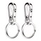 Sunmns Metal Keyring Keychain Key Ring Chain Hook Organizer, 2 Pack