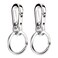 Sunmns Metal Keyring Keychain Key Ring Chain Hook Organizer, 2 Pack