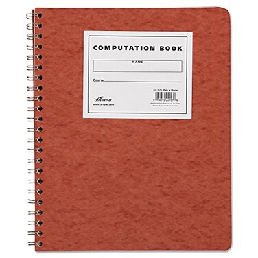 Ampad Computation Book, 4x4 Quad Ruled, 76 Sheets, 11-3/4" x 9-1/4