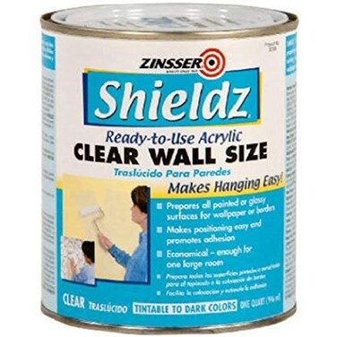 Zinsser qt 2104 Clear Shieldz Water-Based Acrylic Wallpaper Primer