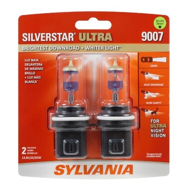 SYLVANIA 9007 SilverStar Ultra Halogen Headlight Bulb, 2 Bulbs