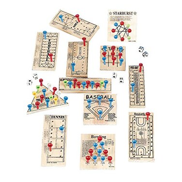Fun Express Wooden Board Games Set 12 Pack