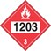 AccuformNMC NMC Hazard Class 3 "1203" ,Gasoline4-Digit DOT Placard