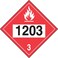 AccuformNMC NMC Hazard Class 3 "1203" ,Gasoline4-Digit DOT Placard