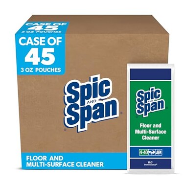 PG PROFESSIONAL Spic and Span FloorMulti-Surface Cleaner, Liquid Packets ,3 oz, 45 pack