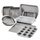 Circulon Total Nonstick Bakeware Set, Metal Baking Pans Set, 10-Piece, Gray
