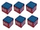 Arikit Master Set of 6 Blue Billiard Pool Cue Chalk