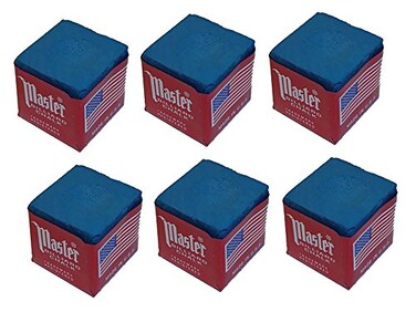 Arikit Master Set of 6 Blue Billiard Pool Cue Chalk