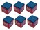 Arikit Master Set of 6 Blue Billiard Pool Cue Chalk