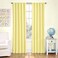 ECLIPSE Microfiber Blackout Thermal Rod Pocket Window Curtains for Bedroom or Nursery ,Single Panel, 42" x 84", Yellow