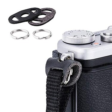 JJC Camera Strap Eyelet Lug Split O Ring AdapterLeather Cover for Camera