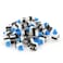 sourcing map uxcell 30Pcs 6Pins Square Latching Action DPDT Mini Push Button Switch