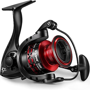 Piscifun Flame Spinning Reel, 22lb Max Drag, 5000 Size, Red