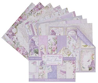 Stamperia International KFT Pack 10 sheets double face - Lilac, Multicoloured, 30.5 x 30.5 ,12" x 12