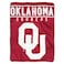 Northwest NCAA Oklahoma Sooners Raschel Throw Blanket, 60" x 80", Basic