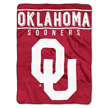 Northwest NCAA Oklahoma Sooners Raschel Throw Blanket, 60" x 80", Basic