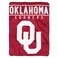 Northwest NCAA Oklahoma Sooners Raschel Throw Blanket, 60" x 80", Basic