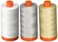 Aurifil 3-PACK - 50WT - WhiteDoveLight Beige, Solid - Mako Cotton Thread - 1422Yds EACH