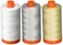Aurifil 3-PACK - 50WT - WhiteDoveLight Beige, Solid - Mako Cotton Thread - 1422Yds EACH