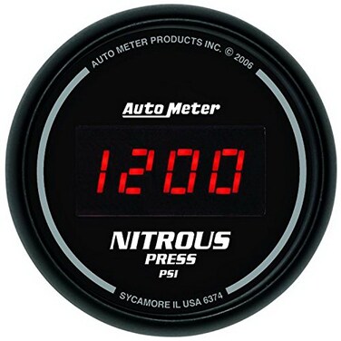 Auto Meter 6374 Sport Comp Digital 2-1/16" 0-2000 PSI Digital Nitrous Pressure Gauge