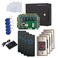 MENGQI-CONTROL 4 Doors IP Based Security Access Control Kit with Metal Case 110V Power Box RFID ReaderInfrared Exit ButtonDesktop Enroll ReaderRFID Keychains/Cards APP remotely Open Door