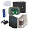 MENGQI-CONTROL 4 Doors IP Based Security Access Control Kit with Metal Case 110V Power Box RFID ReaderInfrared Exit ButtonDesktop Enroll ReaderRFID Keychains/Cards APP remotely Open Door