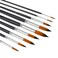 Marrywindix 9pcs Round Pointed Tip Pony Hair Artists Filbert Paintbrushes