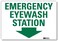 SmartSignEmergency Eyewash Station Label with Down Arrow10" x 14" 3M Engineer Grade Reflective
