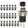 DIYhz Momentary Push Button Switch, 1A 250VAC SPST Mini Pushbutton Switches Normal Closed ,NCBlack Cap - 20pcs