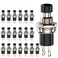 DIYhz Momentary Push Button Switch, 1A 250VAC SPST Mini Pushbutton Switches Normal Closed ,NCBlack Cap - 20pcs