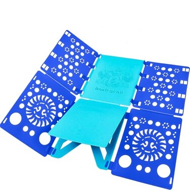 BoxLegend Version 3 Shirt Folding Board t Shirts Clothes Folder Durable Plastic Laundry folders Folding Boards Helper Tool for Adults and Children ,BlueTurquoise