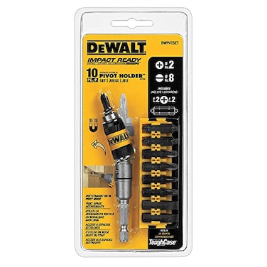 DEWALT DWPVTSET Pivot Holder Set with Bit Bar, 10-Piece